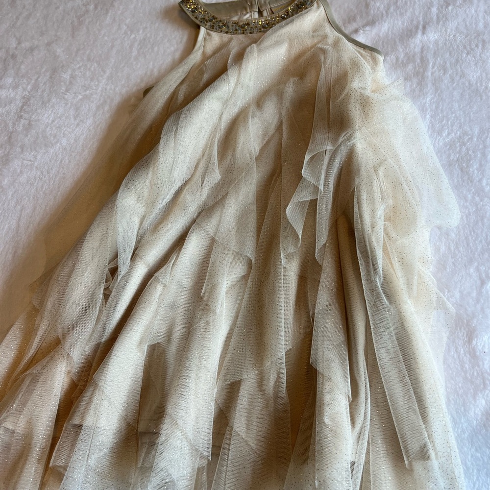 Savannah Kids Casual Dress with Gold Accents